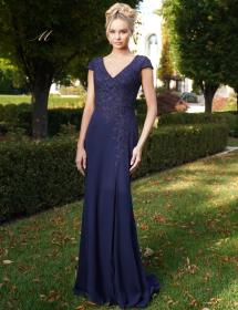 Model wearing a gorgeous mother of the groom dress