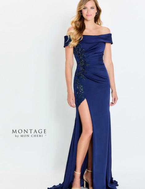 Montage dress modeled by beautiful mother model