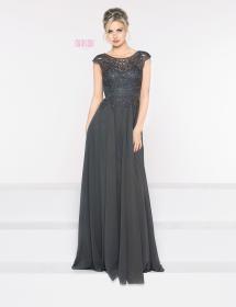 Marsoni style M238SL mothers dress is being modeled in black