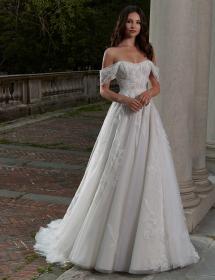 An exquisite Morilee wedding dress style 4170 being modeled