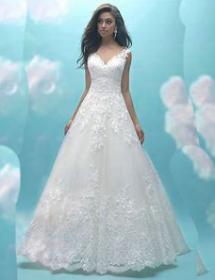 Image of woman modeling 72773 wedding dress