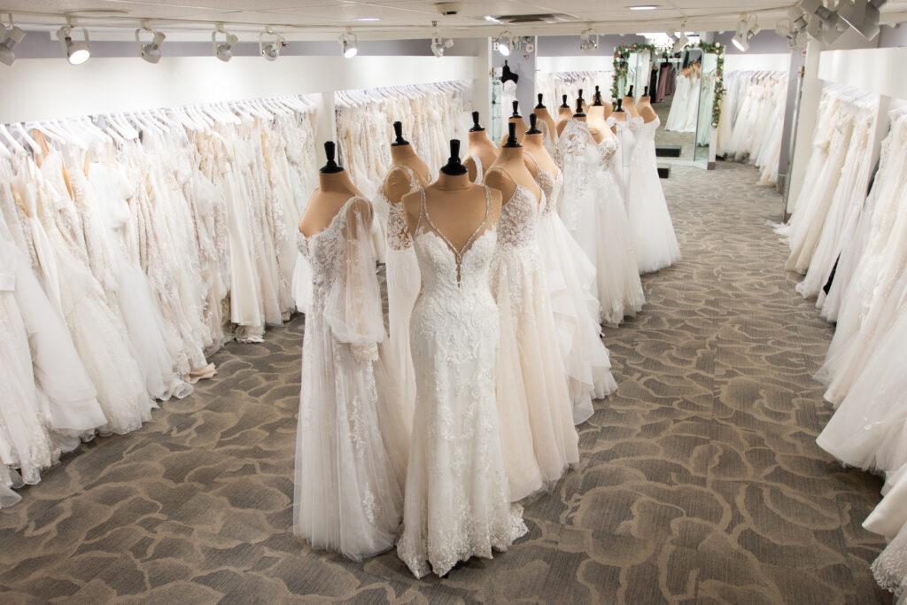Photo of MB Bride's bridal selection of over 600+ wedding dresses.